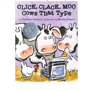 1/'$7 or 2/$10 Click, Clack, Moo. Cows That Type. By D. Cronin (Hardcover) NEW